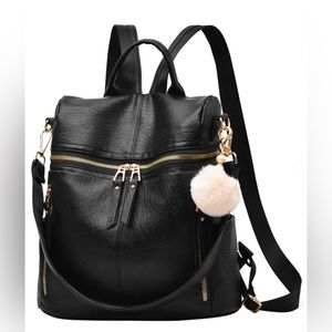 ERFEI | Black Backpack Purse